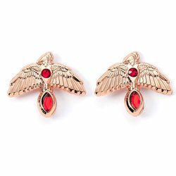 Pendientes Fawkes Rose Gold Harry Potter