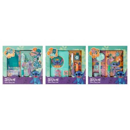 Set Decoracion Diario Stitch Disney