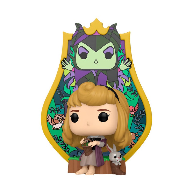 Figura POP Deluxe Disney La Bella Durmiente Aurora Maleficent Stained Glass