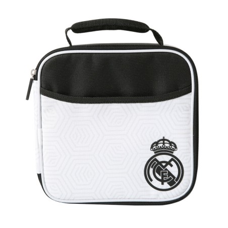 Bolsa porta alimentos termica + tupper + botella Real Madrid