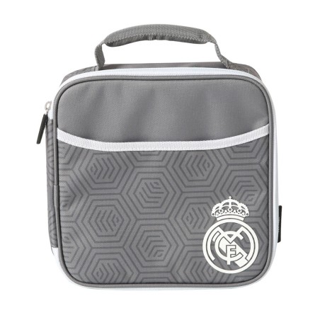 Bolsa porta alimentos termica + tupper + botella Real Madrid