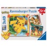 Puzzle Pokemon 3x49pzs - imagen 1