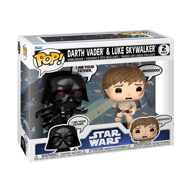 Blister 2 figuras POP Star Wars Darth Vader & Luke Skywalker