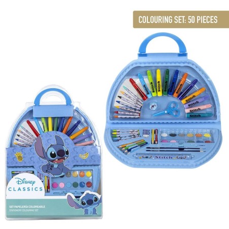 Set Papeleria Stitch Disney 50pzs