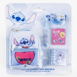Set papeleria Mini Mochila Stitch Disney