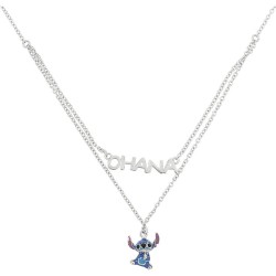 Colgante Ohana Stitch Disney plata
