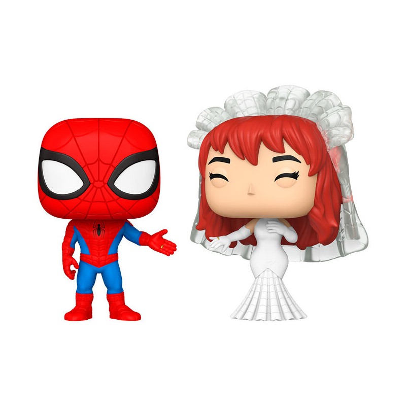 Blister 2 figuras POP Marvel Spider-Man and MJ