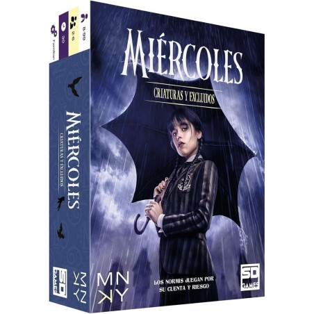 Juego de cartas Criaturas y Excluidos Miercoles Wednesday español