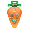 Blister 3 figuras Carrot Pocket POP Tortugas Ninja Splinter Leonardo Raphael Pascua - imagen 1