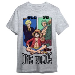 Camiseta Monkey D. Luffy, Roronoa Zoro & Sanji One Piece adulto