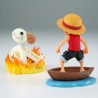 Figura Luffy & Going Merry Log Stories One Piece 8cm - imagen 1