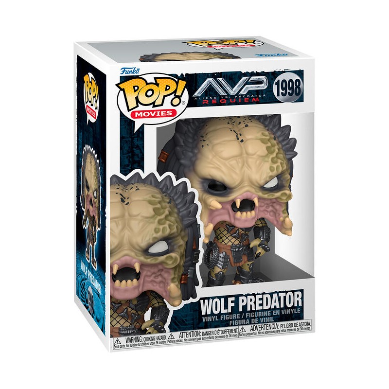 Figura POP Alien vs Predator Requiem Wolf Predator 5 + 1 Chase