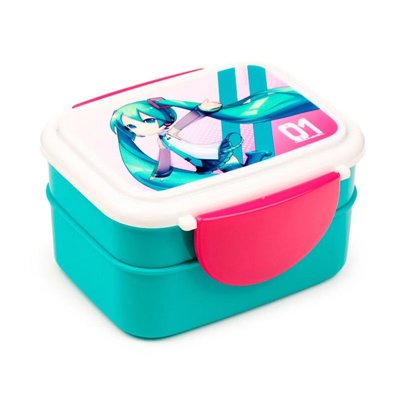 Sandwichera + cubiertos Hatsune Miku