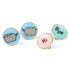 Set 3 pares pendientes Hi Bye Pusheen - imagen 2