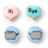 Set 3 pares pendientes Hi Bye Pusheen - imagen 3
