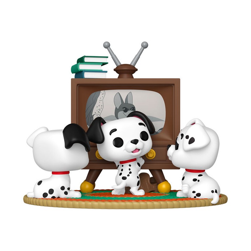 Figura POP Moment Disney 101 Dalmatas Rolly Patch & Lucky with TV
