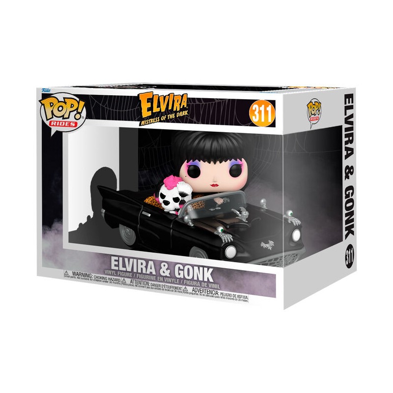 Figura POP Rides Deluxe Elvira Mistress of the Dark Elvira & Gonk