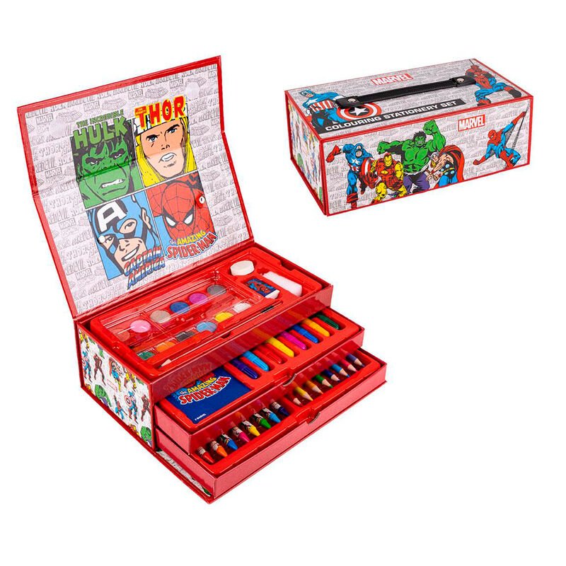 Maletin papeleria coloreable Marvel
