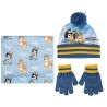 Conjunto Infantil gorro guantes braga cuello Bluey - imagen 1