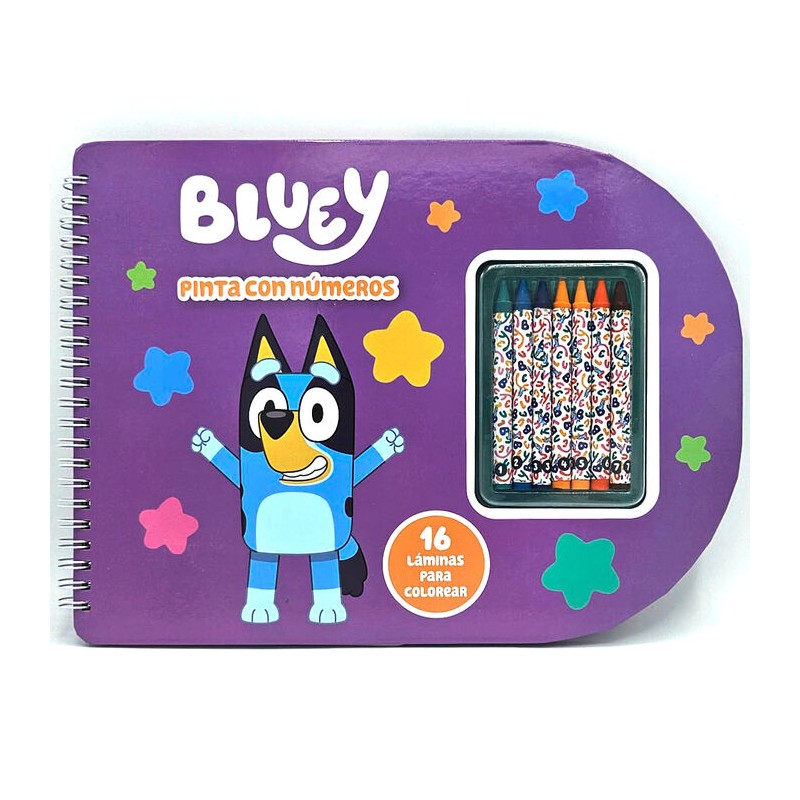 Libreta Pinta con Numeros Bluey