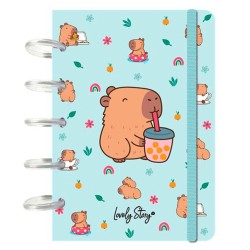 Cuaderno A6 Bubble Tea Capibara