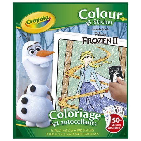 Libro colorear & pegatinas Frozen 2 Disney