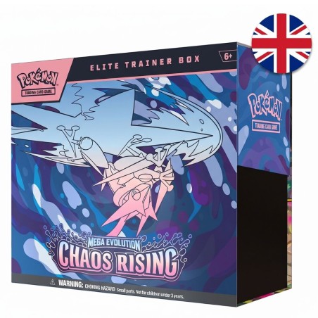 Estuche cartas Entrenador Elite Megaevolution Chaos Rising Pokemon ingles