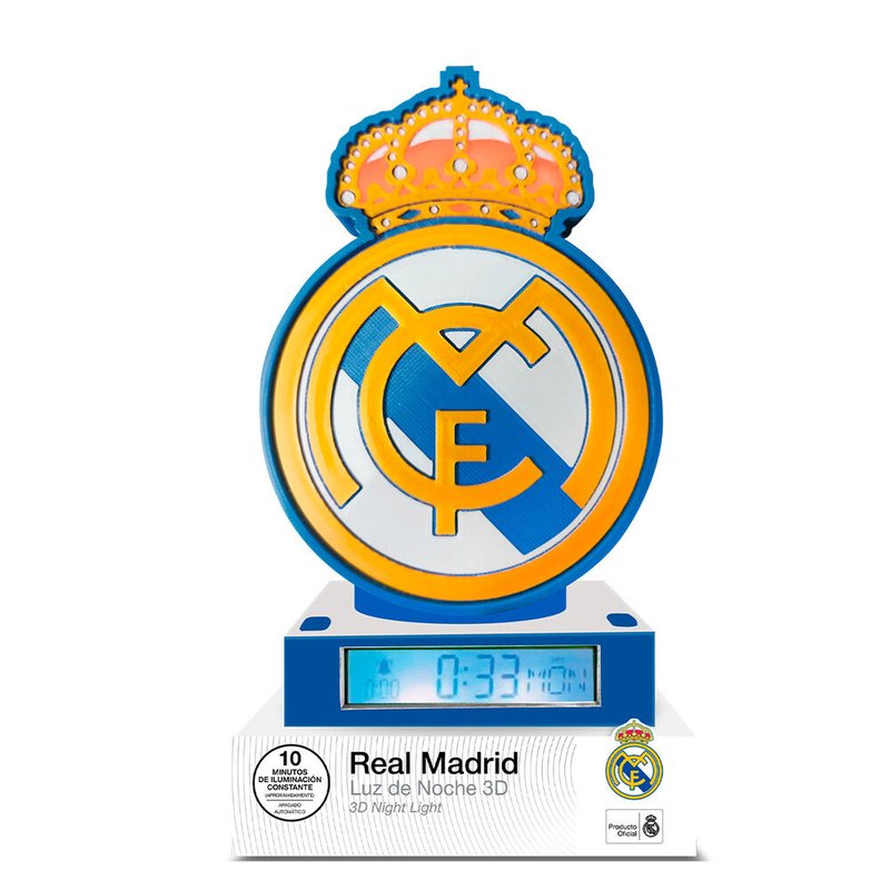 Lampara Despertador 3D Real Madrid