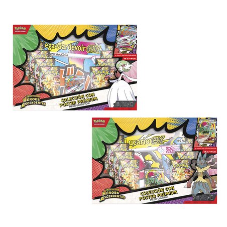 Blister cartas Premium Poster Collection Heroes Ascendentes Pokemon surtido español