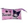 Portatodo Purple Kuromi Hello Kitty triple - imagen 1