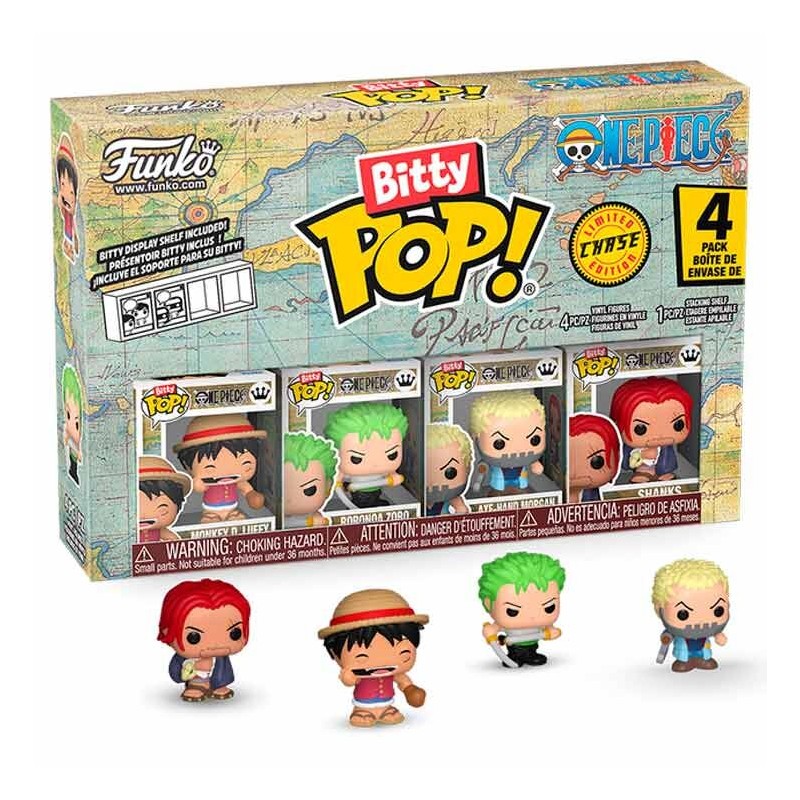 Blister 4 figuras Bitty POP One Piece Luffy