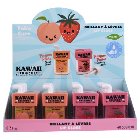 Balsamo labial + brillo Kawaii surtido