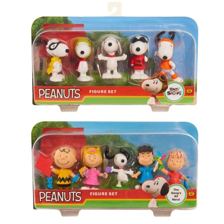Blister 5 figuras Snoopy Peanuts surtido