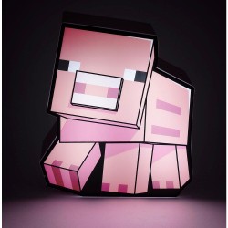 Lampara box Cerdo Minecraft