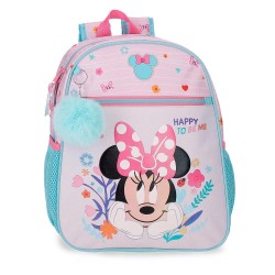 Mochila Happy To Be Me Minnie Disney 33cm adaptable