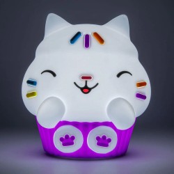 Luz silicona recargable SquishyGlo Cakey Cat La casa de muñecas de Gabby