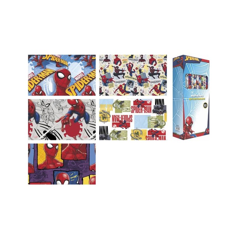 Papel de regalo Spiderman Marvel surtido
