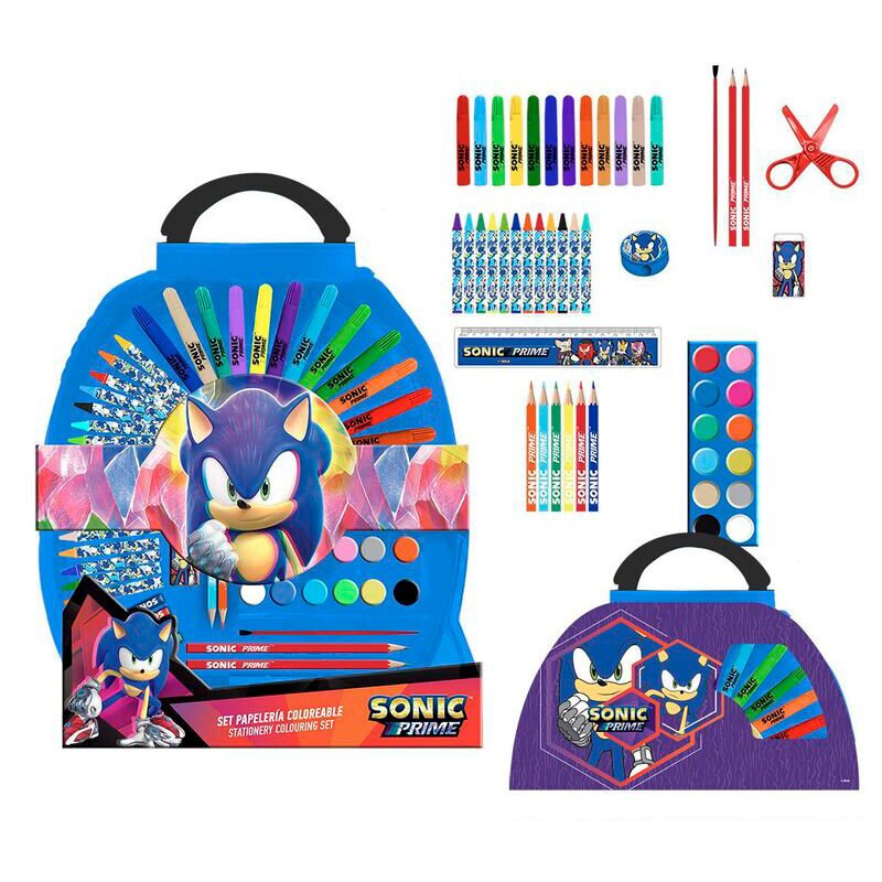 Set Papeleria Sonic Prime 50pzs