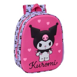 Mochila 3D Kuromi Hello Kitty 33cm