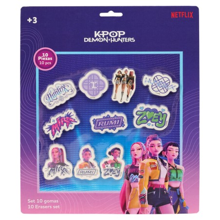 Set gomas borrar Stationery Kpop Demon Hunters