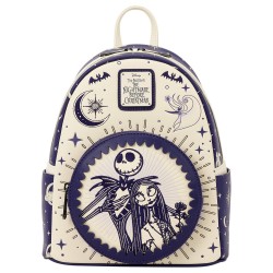 Mochila Jack Skellington & Sally Cielo Nocturno Pesadilla Antes de Navidad Disney Loungefly 26cm
