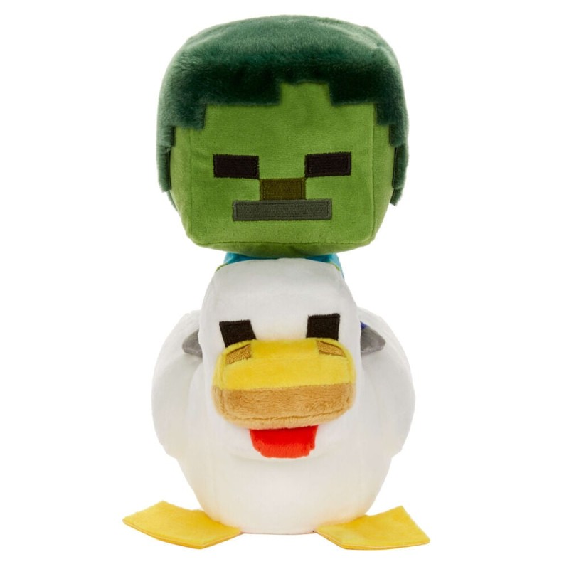 Peluche Chicken Jockey Minecraft 20cm