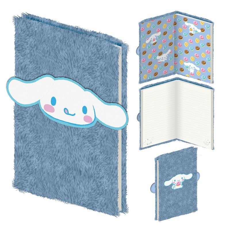 Cuaderno peluche A5 Cinnamoroll Hello Kitty