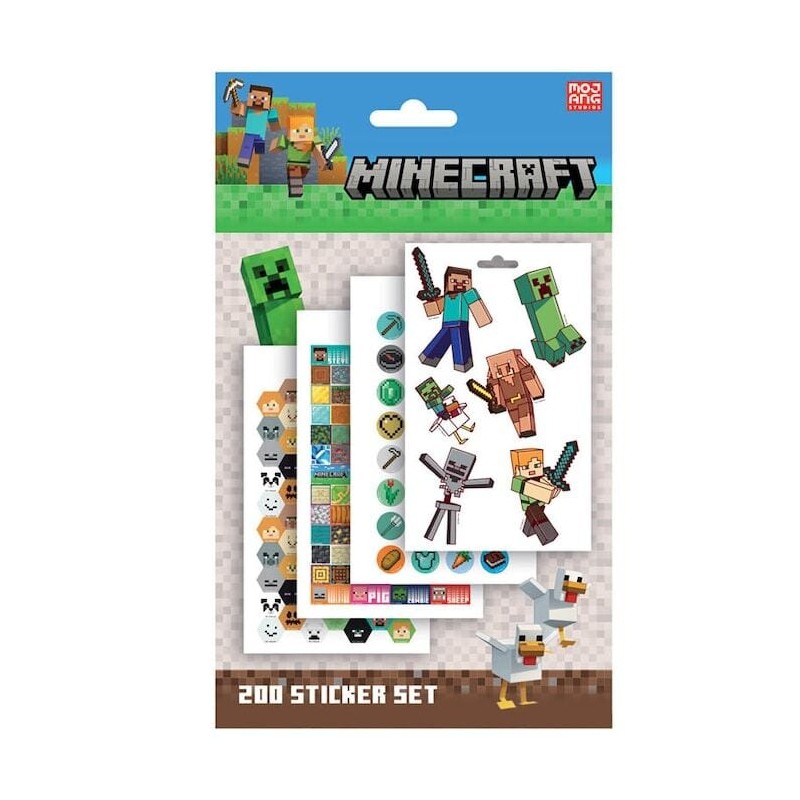 Set 200 pegatinas Minecraft