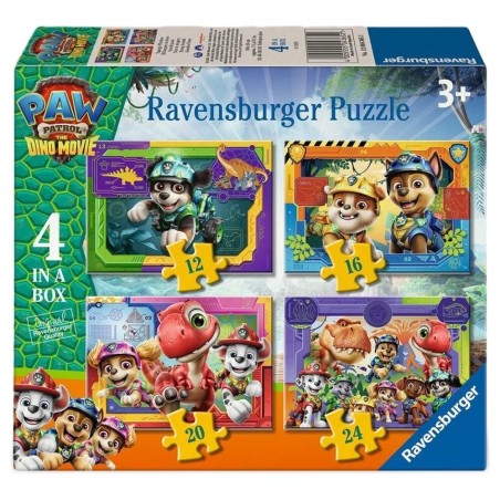 Puzzle Dino Movie Patrulla Canina Paw Patrol 12-16-20-24pzs
