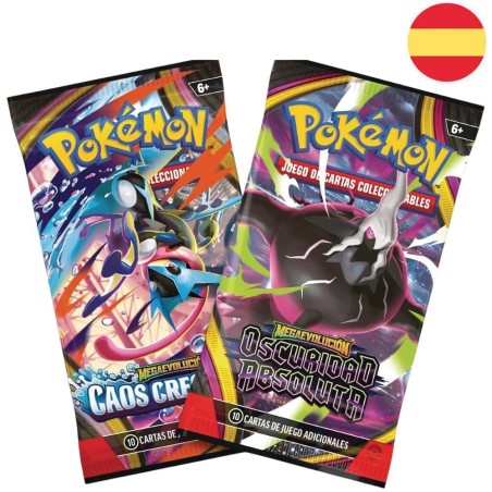 Blister 2 sobres Mejora cartas Pokemon español