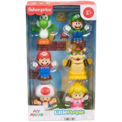 Blister 6 figuras Super Mario Bros Little People