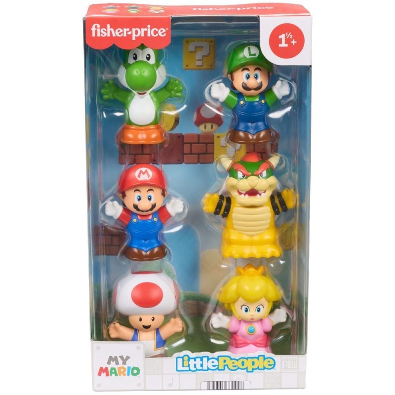 Blister 6 figuras Super Mario Bros Little People