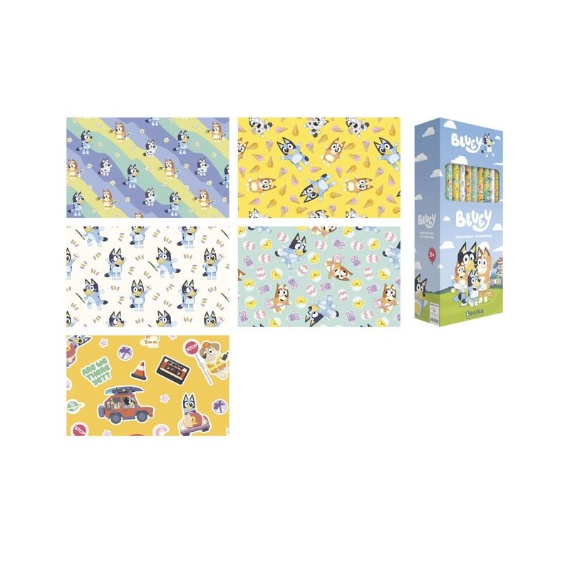 Papel regalo Ready Bluey surtido