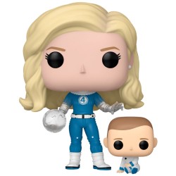 Figura POP Marvel Los 4 Fantasticos Mujer Invisible & Franklin